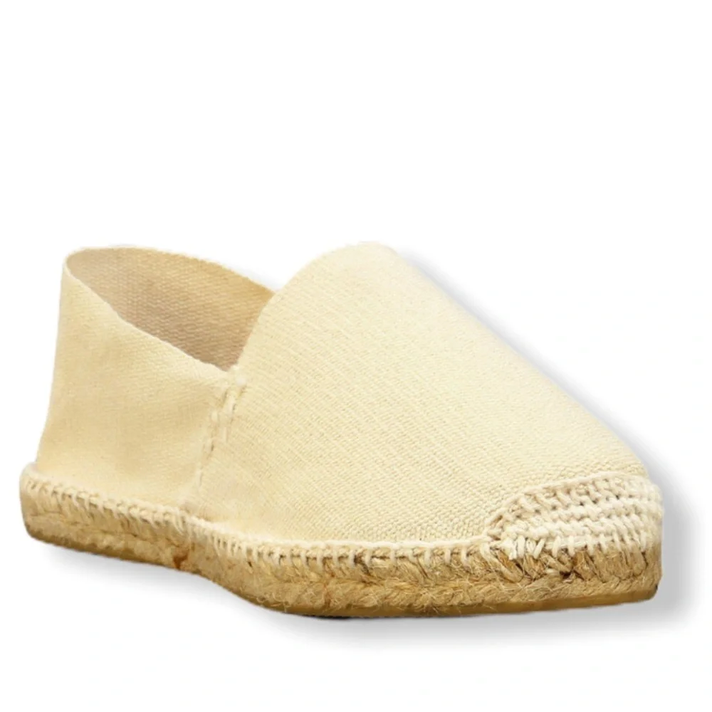 Cousu Main Classic flat Ivory espadrilles New